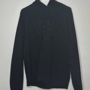 Obey Charcoal Hoodie with Floral Design